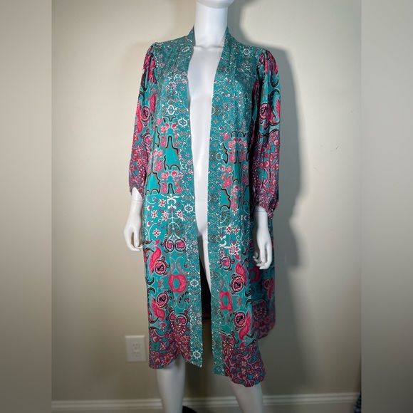 Town and Reese Resortwear cover up robe duster one size puff sleeve - Picture 6 of 15